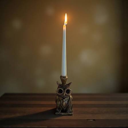 Dhokra Owl Candle Stand from giftcrafts.in