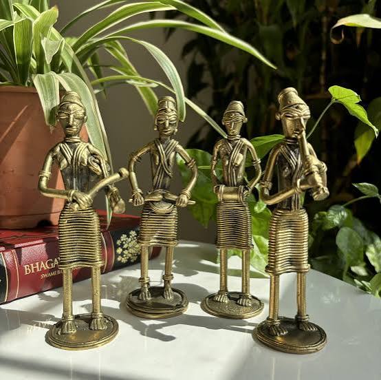 Dhokra Musician Set of 3 from giftcrafts.in