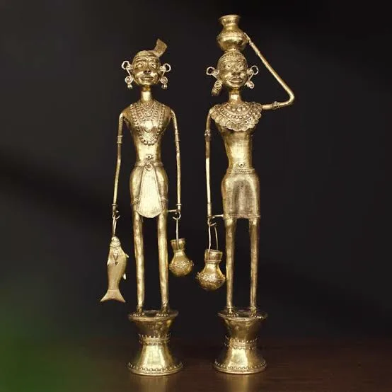 Dhokra Tribal Couple from giftcrafts.in