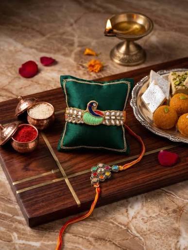 Filigree Rakhi Gift Set from giftcrafts.in